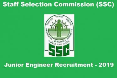 SSC Junior Engineer Recruitment 2019 | Civil Mechanical Electrical Branch